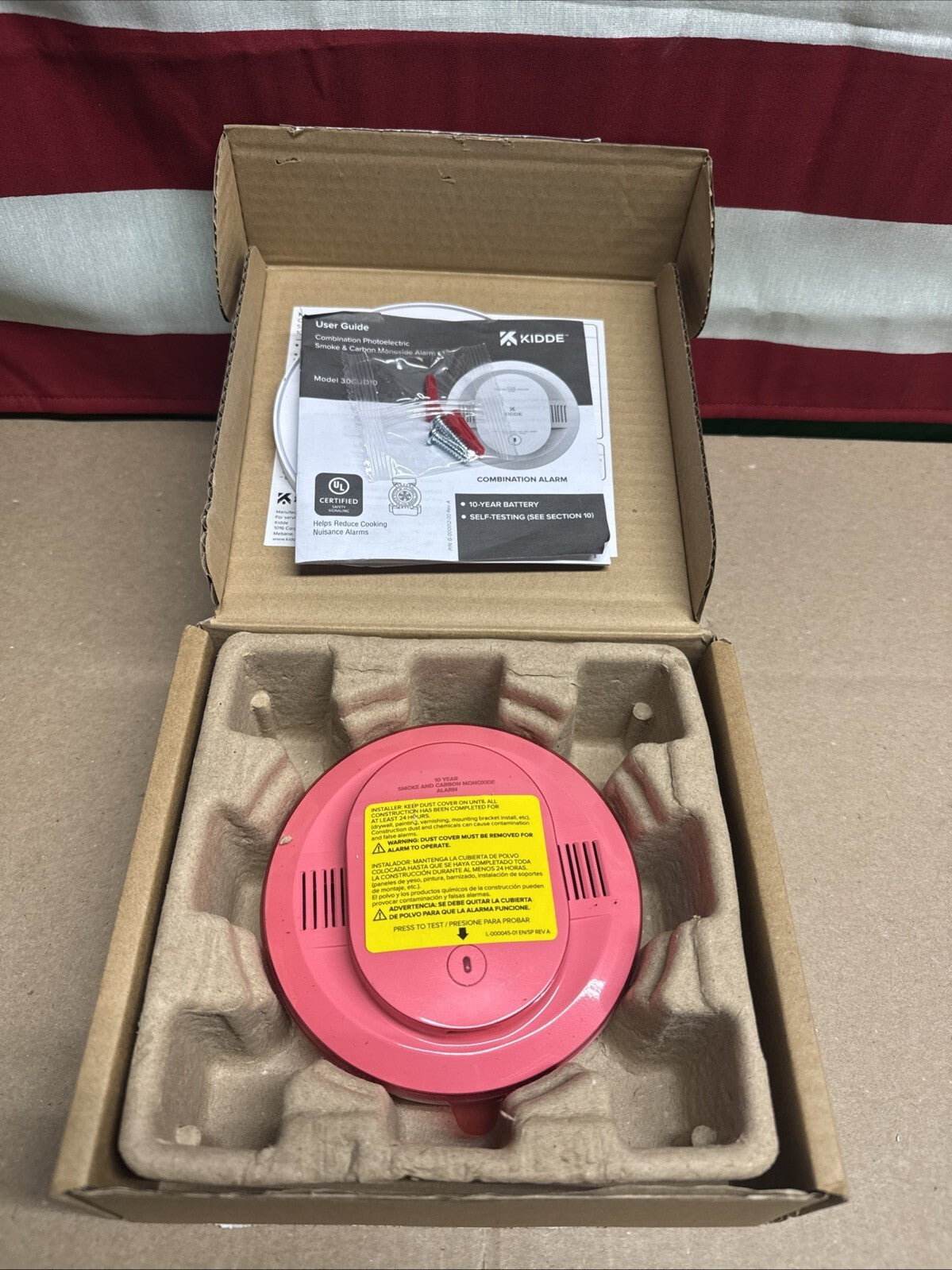 Kidde Smoke & CO Detector, 10-Year Battery, LED Warning Indicators 30CUD10’