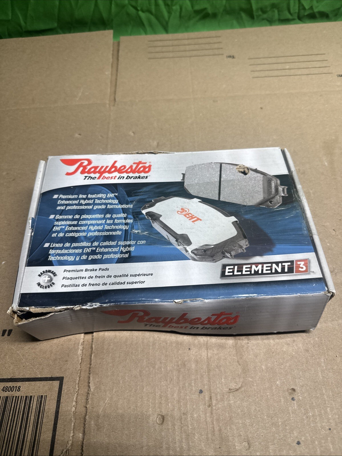 Raybestos EHT1089H Raybestos Element3 Hybrid Brake Pad Set
