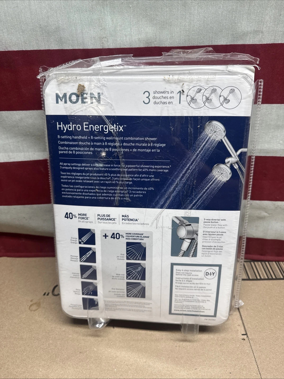 Moen 200C0 Hydro Energetix Combination Shower, Chrome New