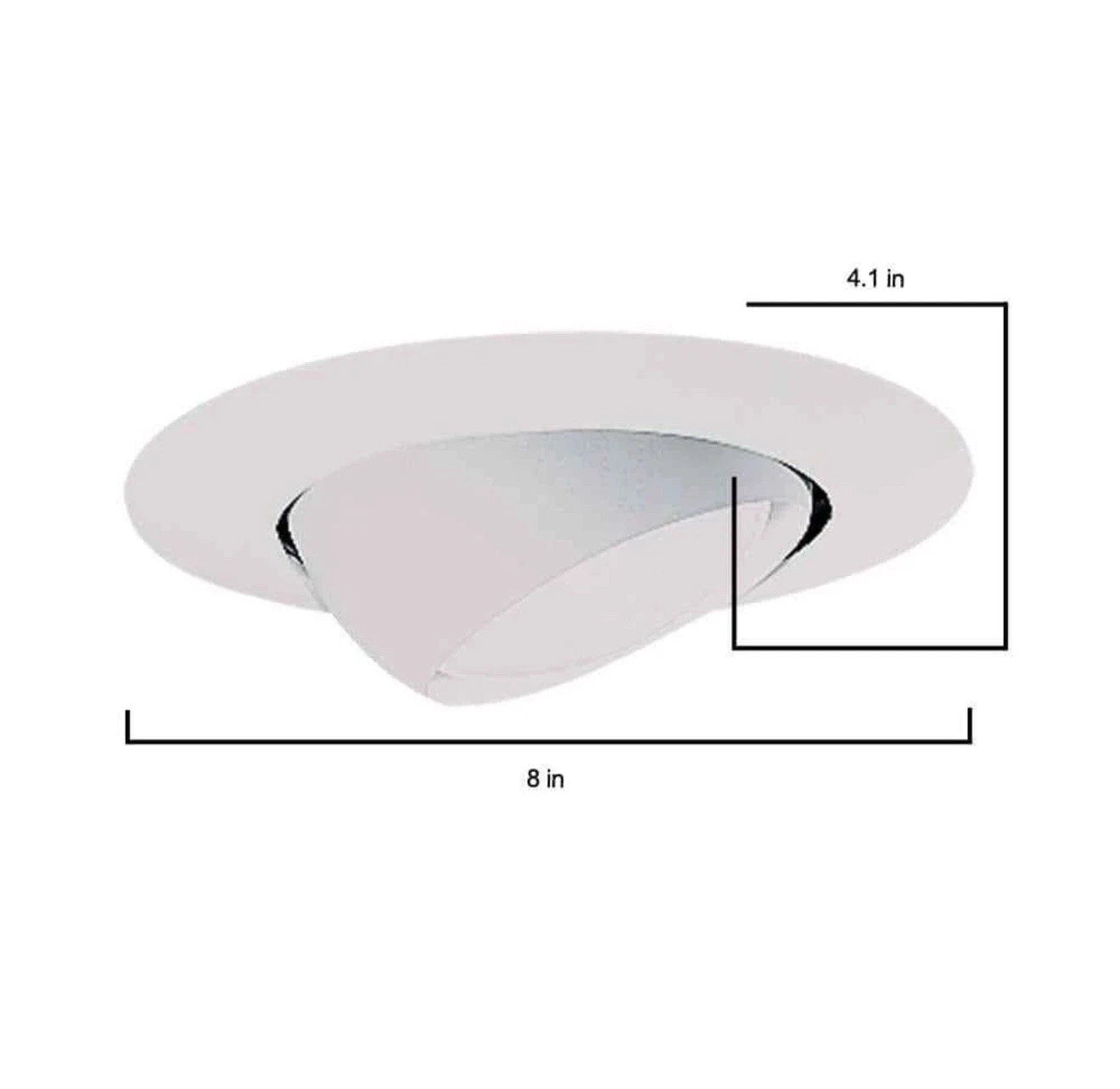 HALO 6" White Recessed Ceiling Light Trim with Adjustable Eyeball 6PK TRIM ONLY