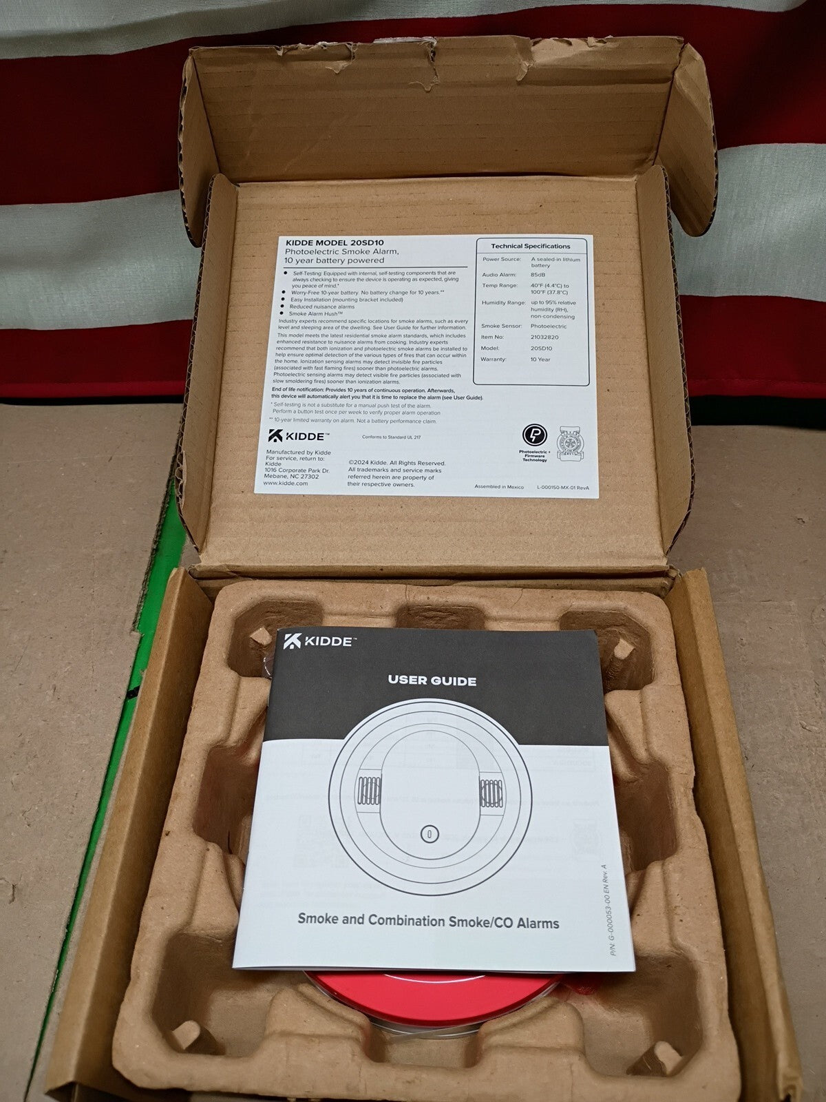 Kidde Smoke Detector Battery Powered LED Warning Light Indicators , 20SD10