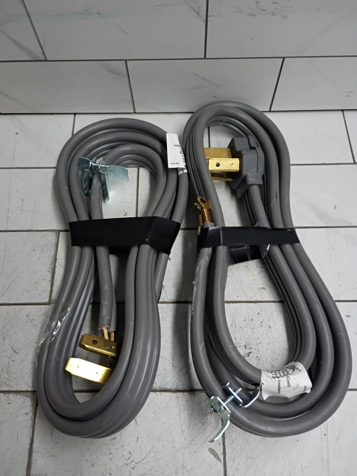 (2 Pack) Range Power Cord Gray 3-Prong 6ft" cord Open Box