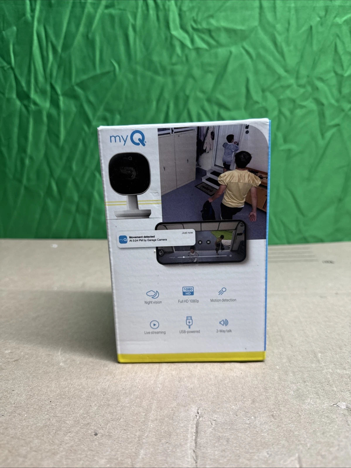 myQ Smart Garage Security Camera 1080p HD Video/ Night Vision/ Motion/ Talk NEW