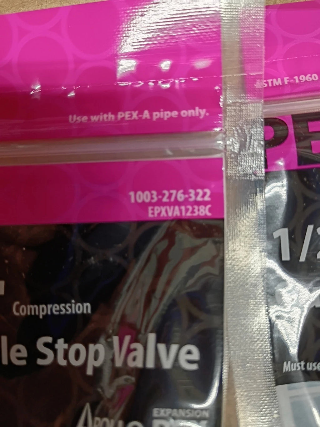 10PK Apollo PEX-A Compression Quarter-Turn Angle Stop Valve Brass 1/2" x 3/8",