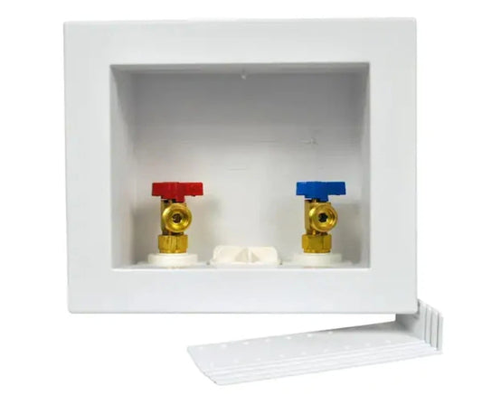 Oatey Quadtro Washing Machine Outlet Box 1/4" Turn x 2" Hub 38528 OPEN BOX
