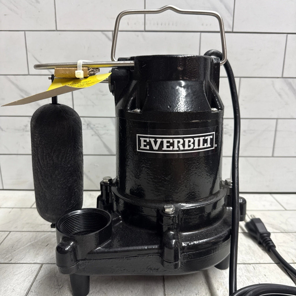 Everbilt HDS50- 1/2 HP Cast Iron Sump Pump W/ Vertical Float Switch NEW OPEN BOX