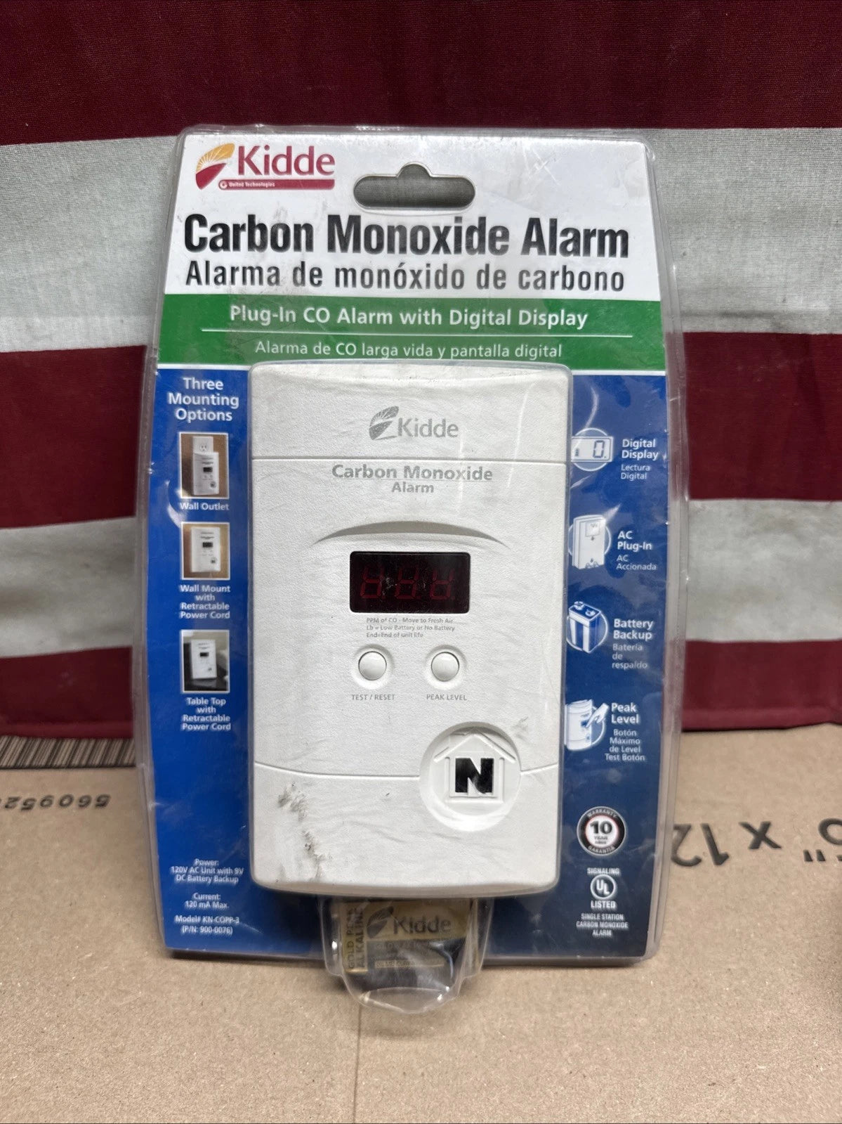 Kidde 900-0076 Carbon Monoxide Alarm w/ Digital Display KN-COPP-3 - White