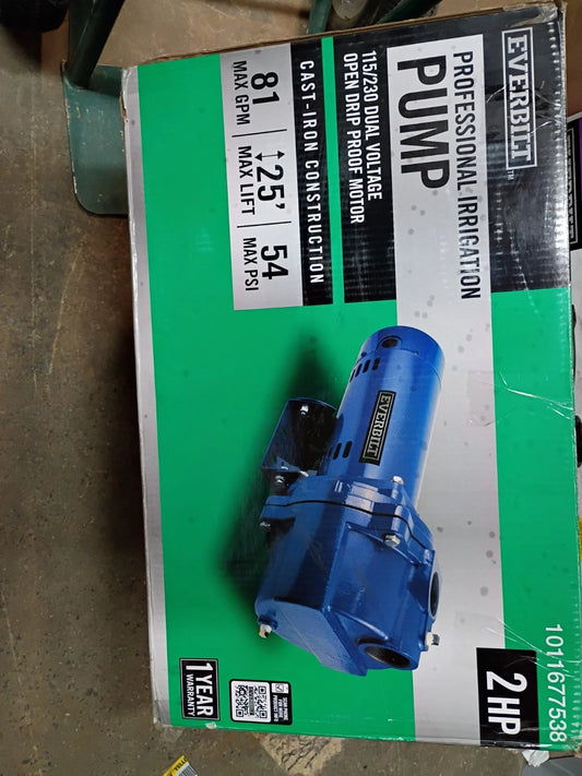 Everbilt Professional Irrigation Pump Cast Iron 2 HP Dual Voltage, HDLS20 PARTS