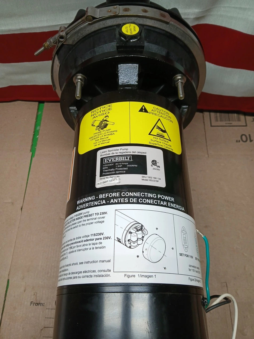 Everbilt Lawn Irrigation Pump Plastic 1-1/2HP HDLS15P