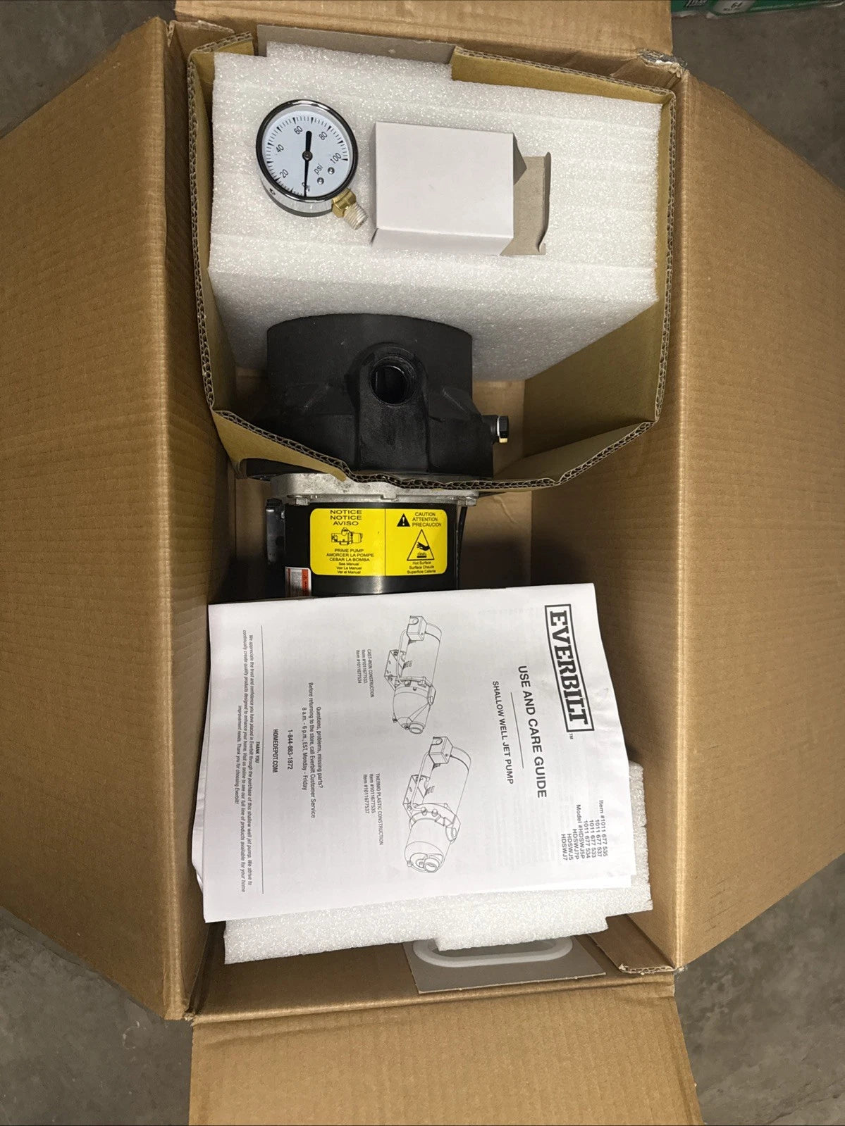 Everbilt 1/2 HP Shallow Well Jet Pump 1011677535 *Read Description**
