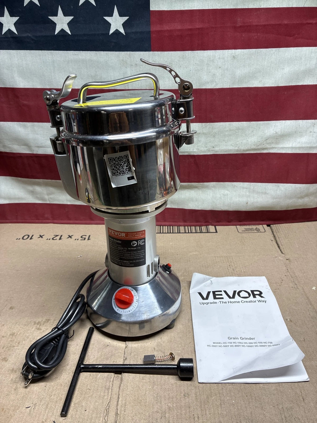HC-750 750G Electric Grain Mill Grinder, High Speed 2000W commercial grinders