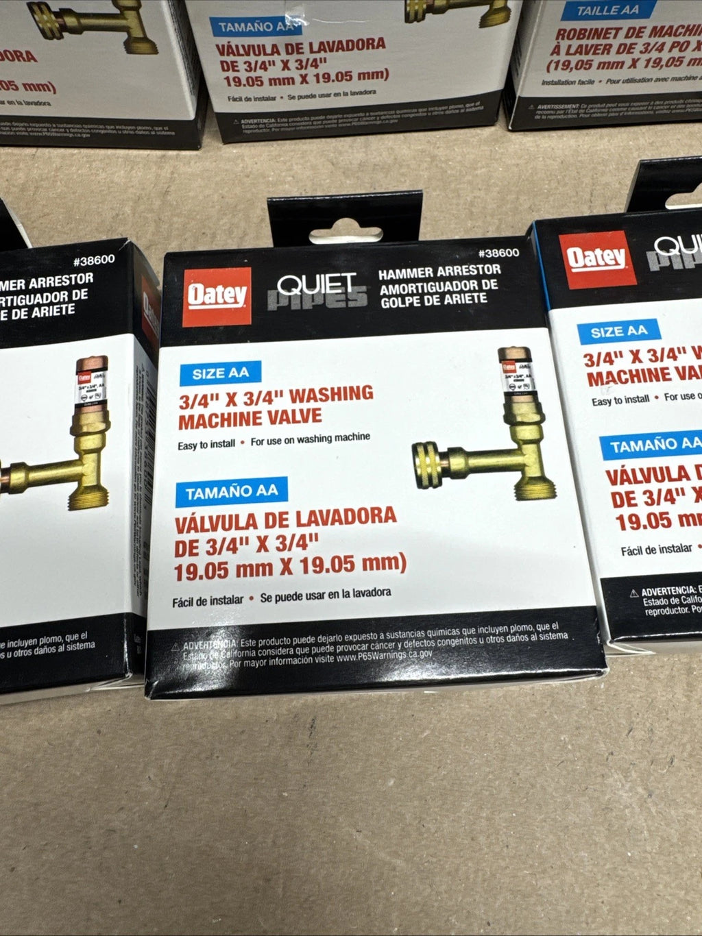 Lot Of 6 Oatey Quiet Pipes 3/4 x 3/4 Washing Machine Hammer Arrestor Open Box