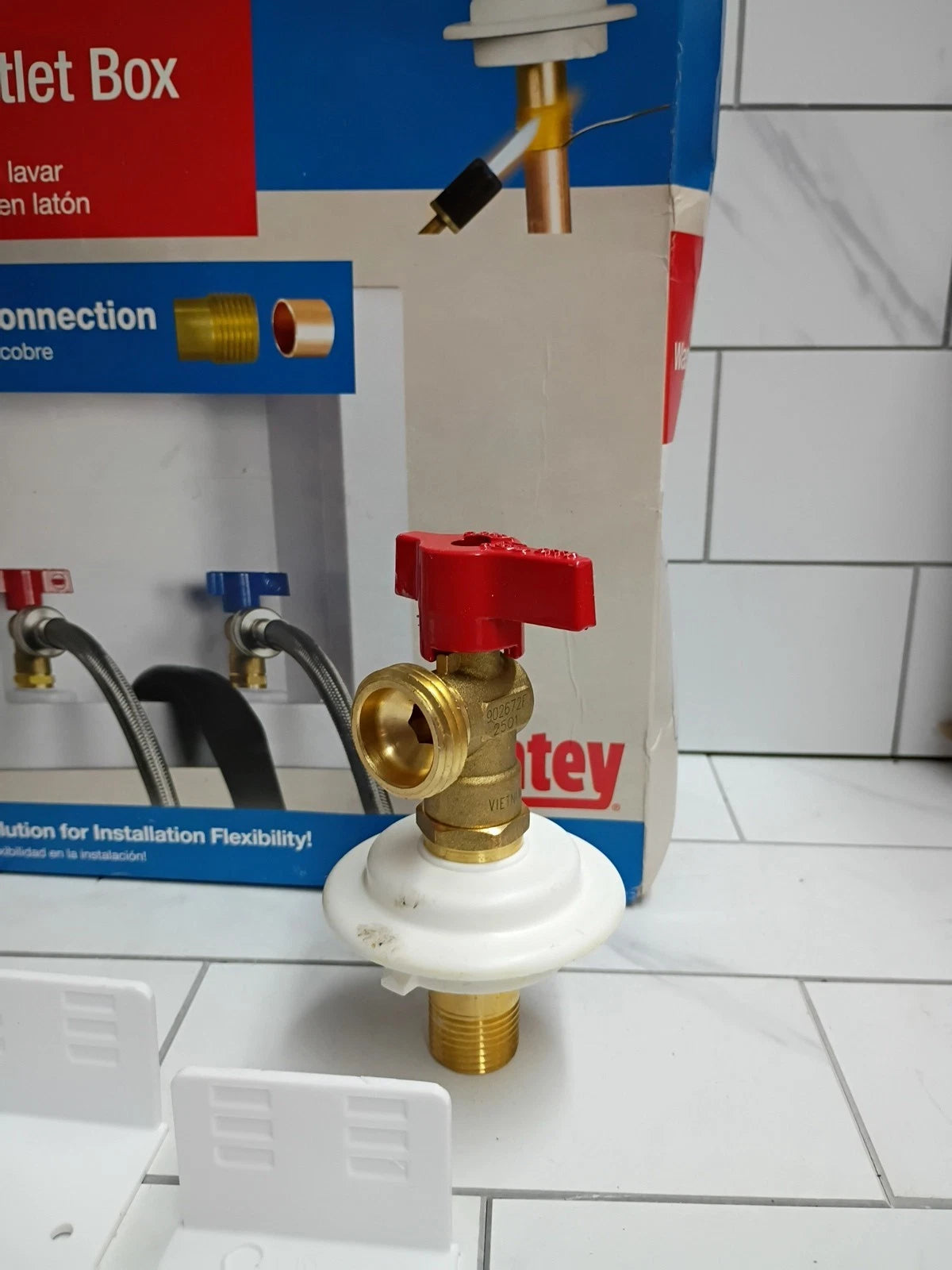 2pk Oatey Quadtro 38529 Washing Machine Outlet Box Quarter-Turn Brass Valves OB
