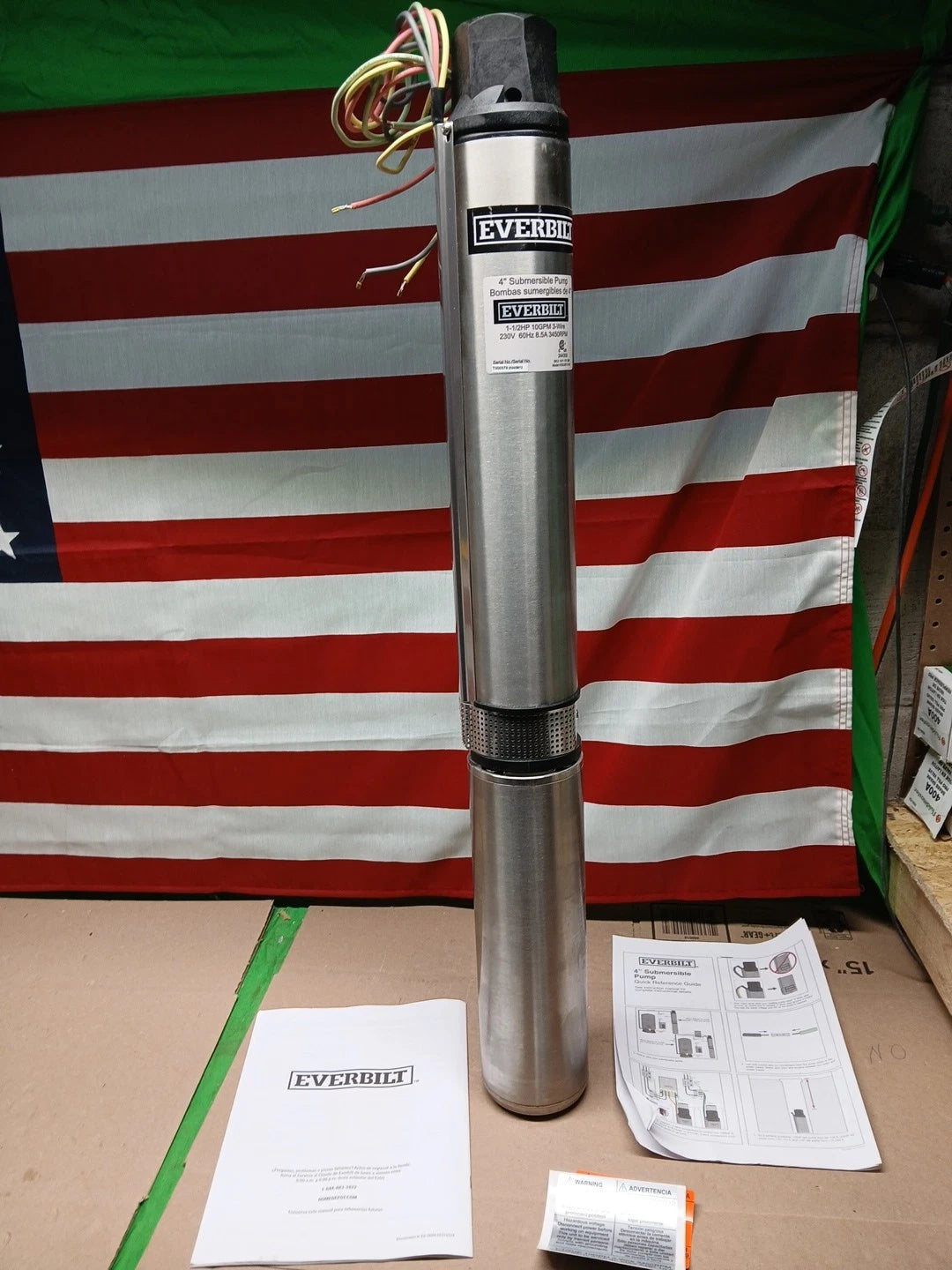 Everbilt 1-1/2 HP Submersible 3-Wire Well Pump