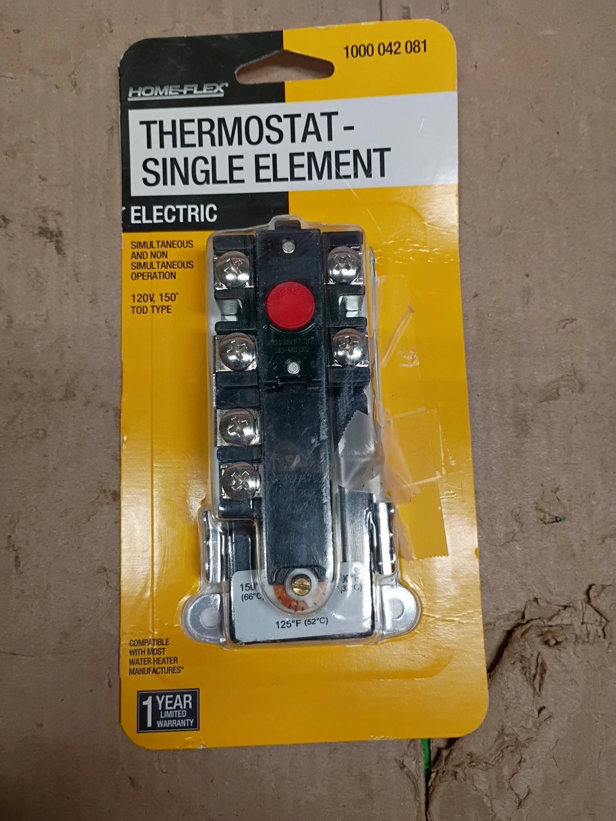 16pck Everbilt EBTSTAT-ONE T-O-D H/HLC Single-Element Thermostat For WaterHeater