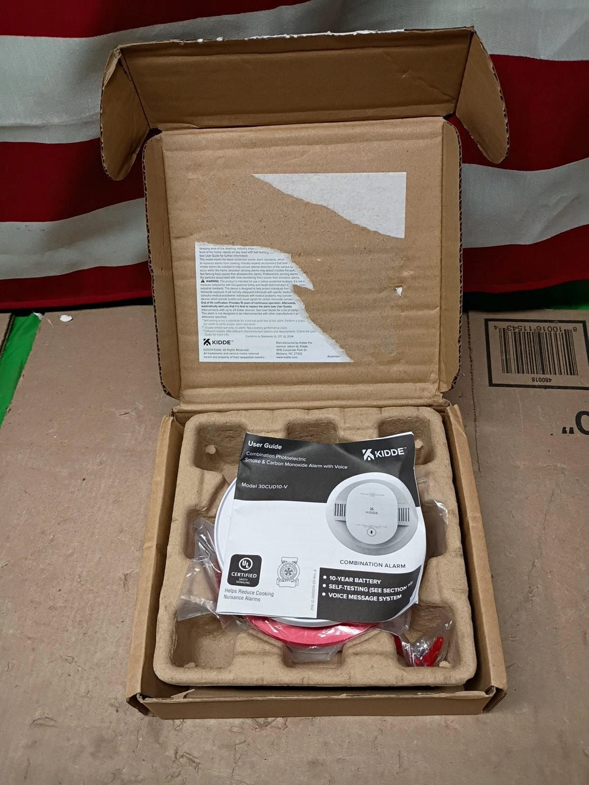 Kidde Detect 30CUD10-V Smoke + Carbon Monoxide Alarm - 10Yr Battery (E10038055).