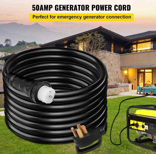 VEVOR 10 ft. Generator Extension Cord 250-Volt 50 Amp UL Listed w/ Twist Lock