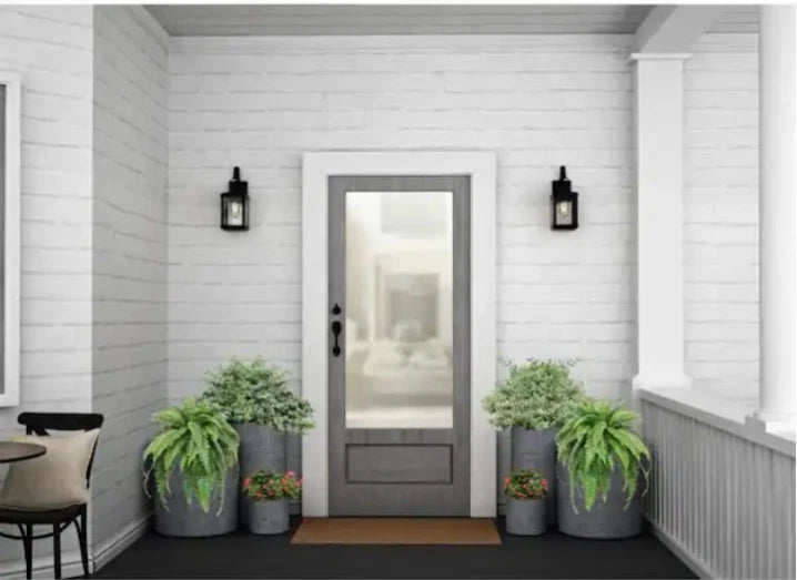 Progress Lighting Park Court 15 in. 1-Light Textured Black Outdoor Wall Lantern