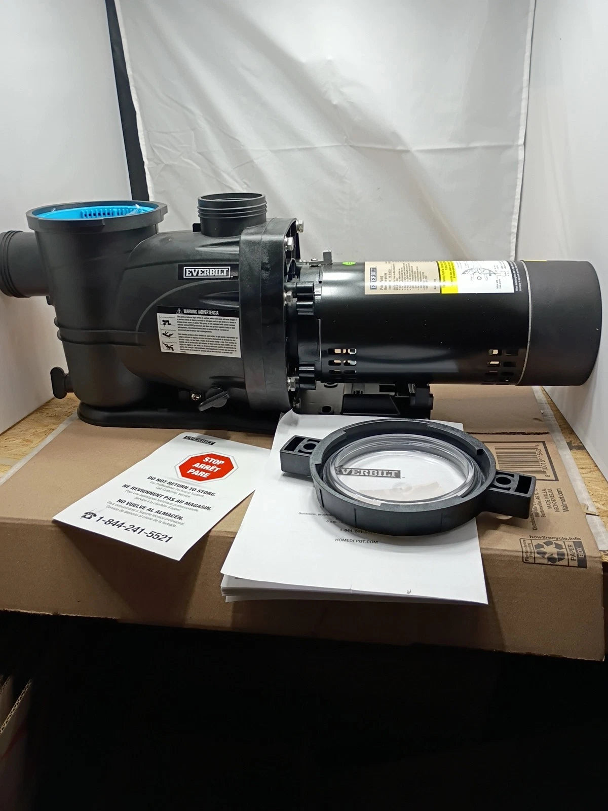Everbilt 1 HP Pool Pump InGround 2 Speed 230V (Model SPP10002-2SP) NEW OB
