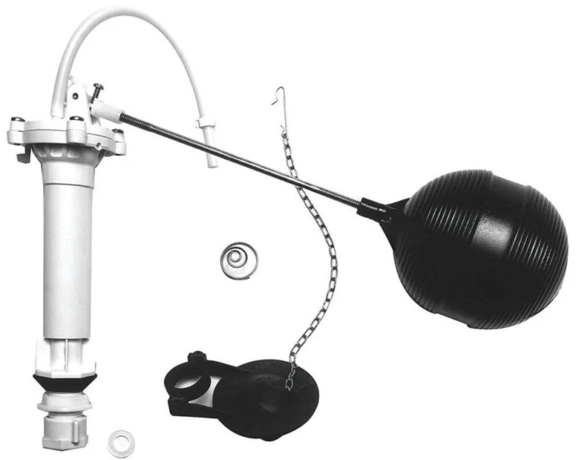 Danco 80816 Complete Toilet Repair Kit Fill Valve, Flapper, Rod, Float