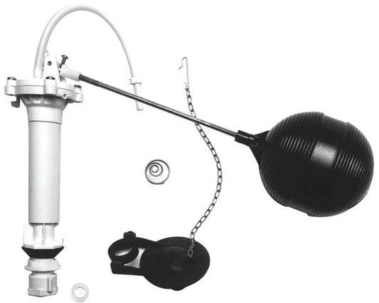 Danco 80816 Complete Toilet Repair Kit Fill Valve, Flapper, Rod, Float