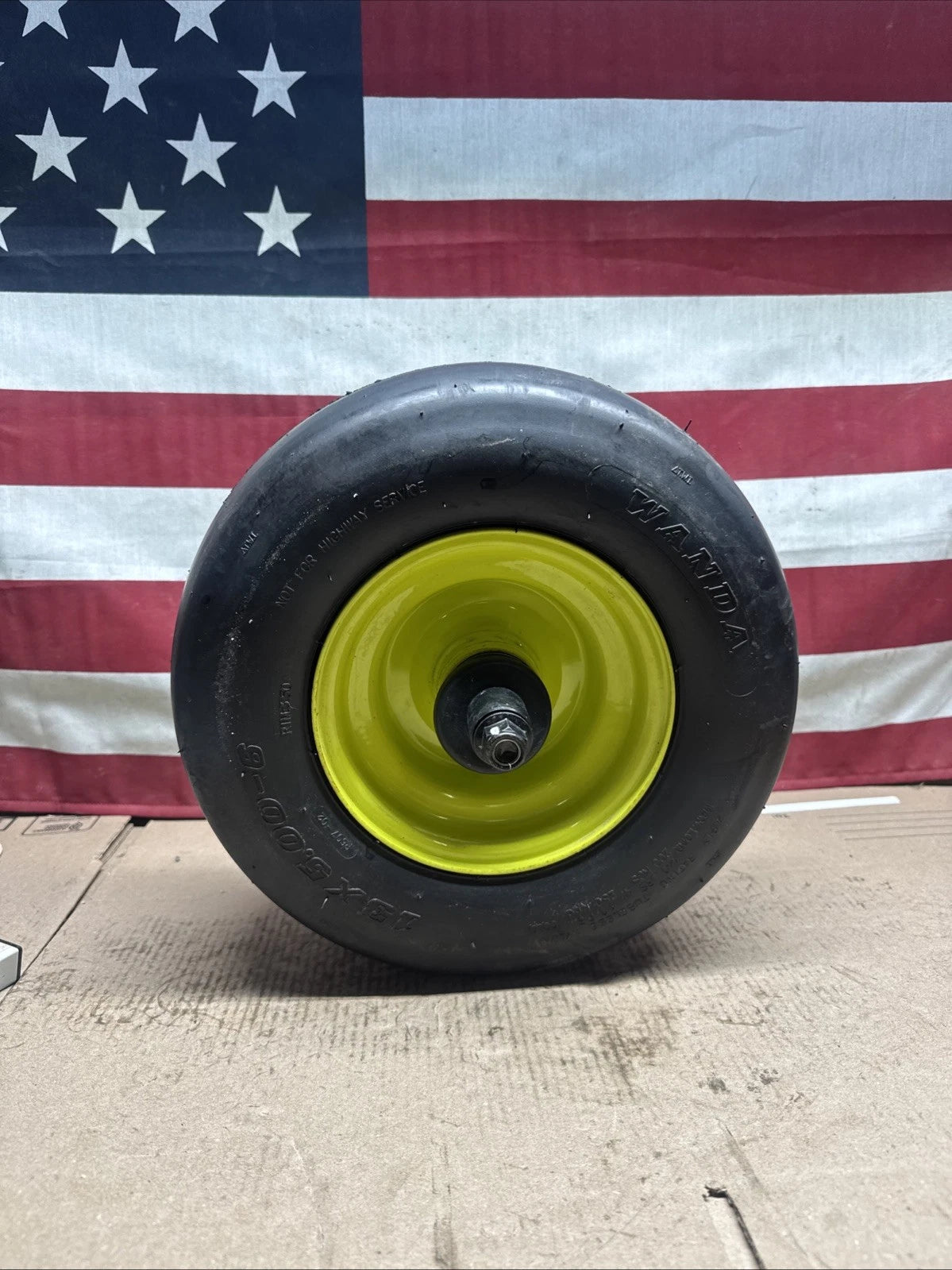 Front Wheel with Tire for Ryobi Z42Li 80v Zero Turn Mower + Axel & Spacers