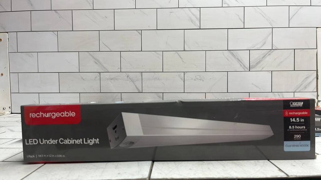 10PK Feit Electric LED Rechargeable 4000K White Under Cabinet Light 14.5" OB