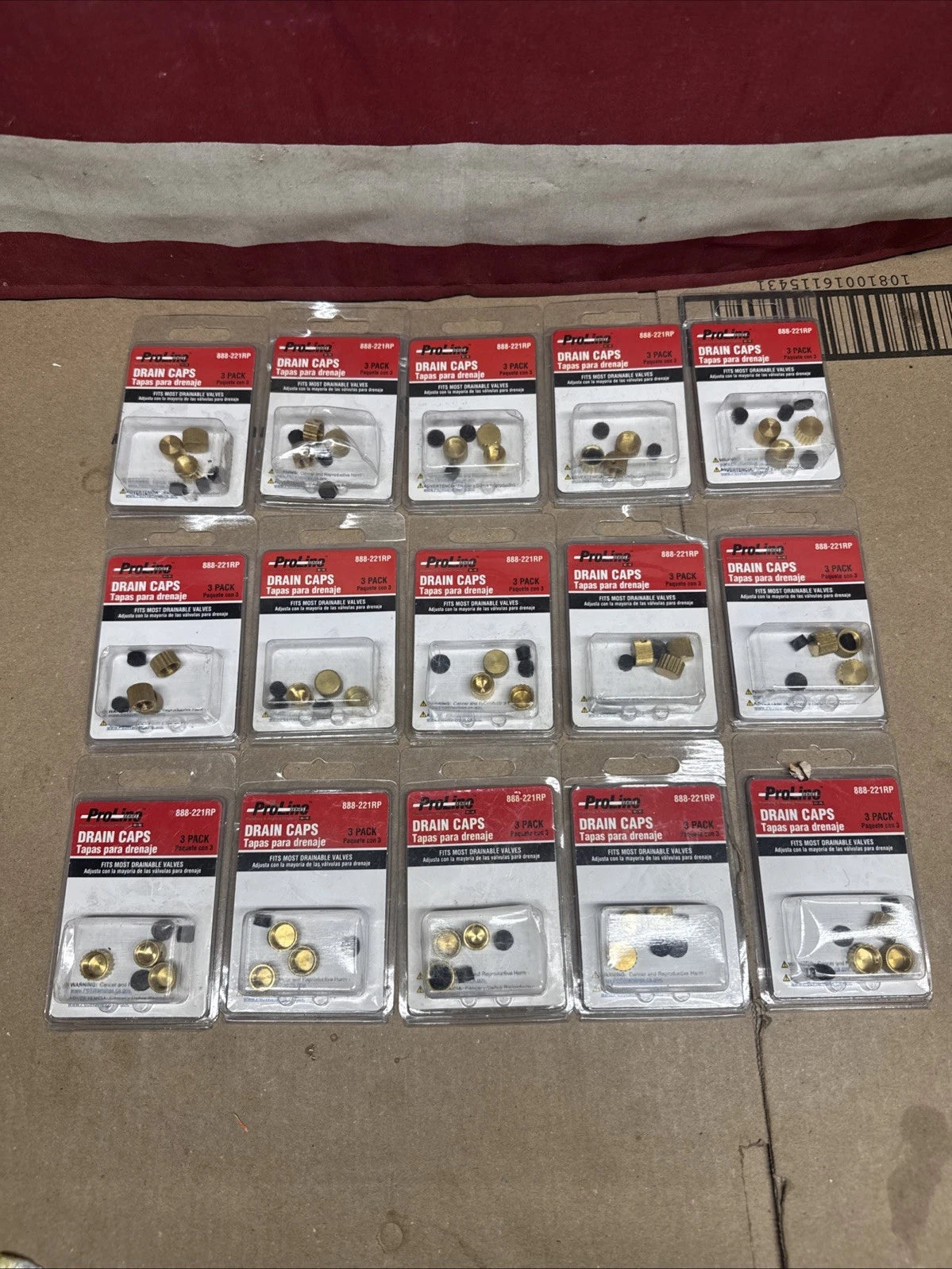 NEW!! 45 Count Proline Drain Caps - Waste Cap & Washer - (5) 15 packs 881-221RP