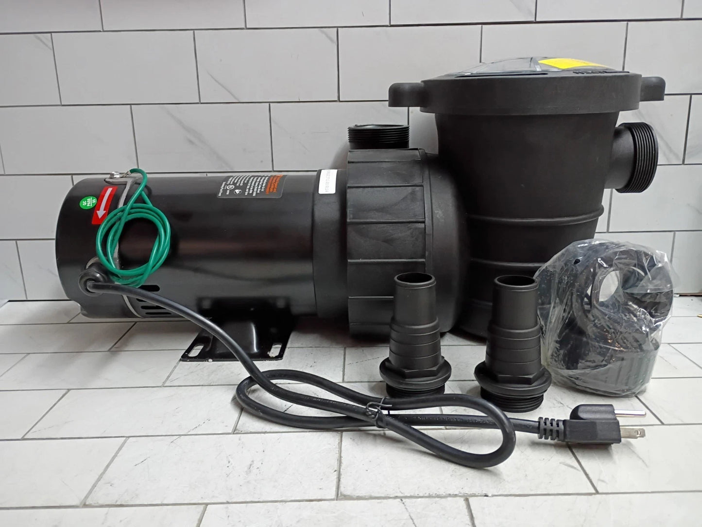 Above Ground Pool Pump 1HP 80 GPM Max Flow Single Speed Swimming Pool Pump 115v
