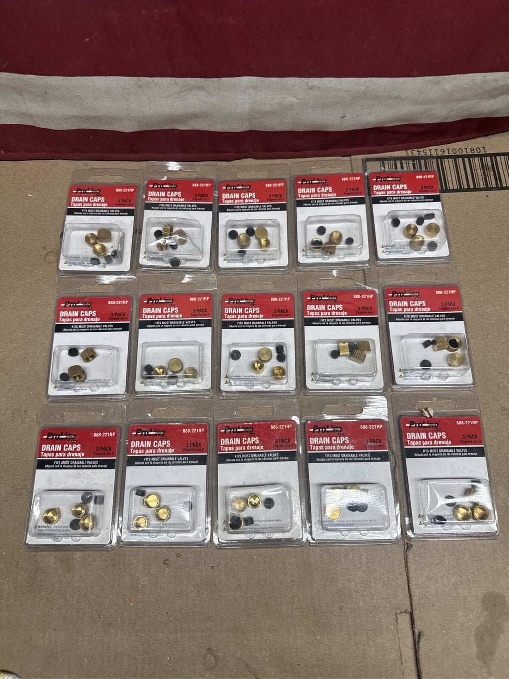 NEW!! 45 Count Proline Drain Caps - Waste Cap & Washer - (5) 15 packs 881-221RP