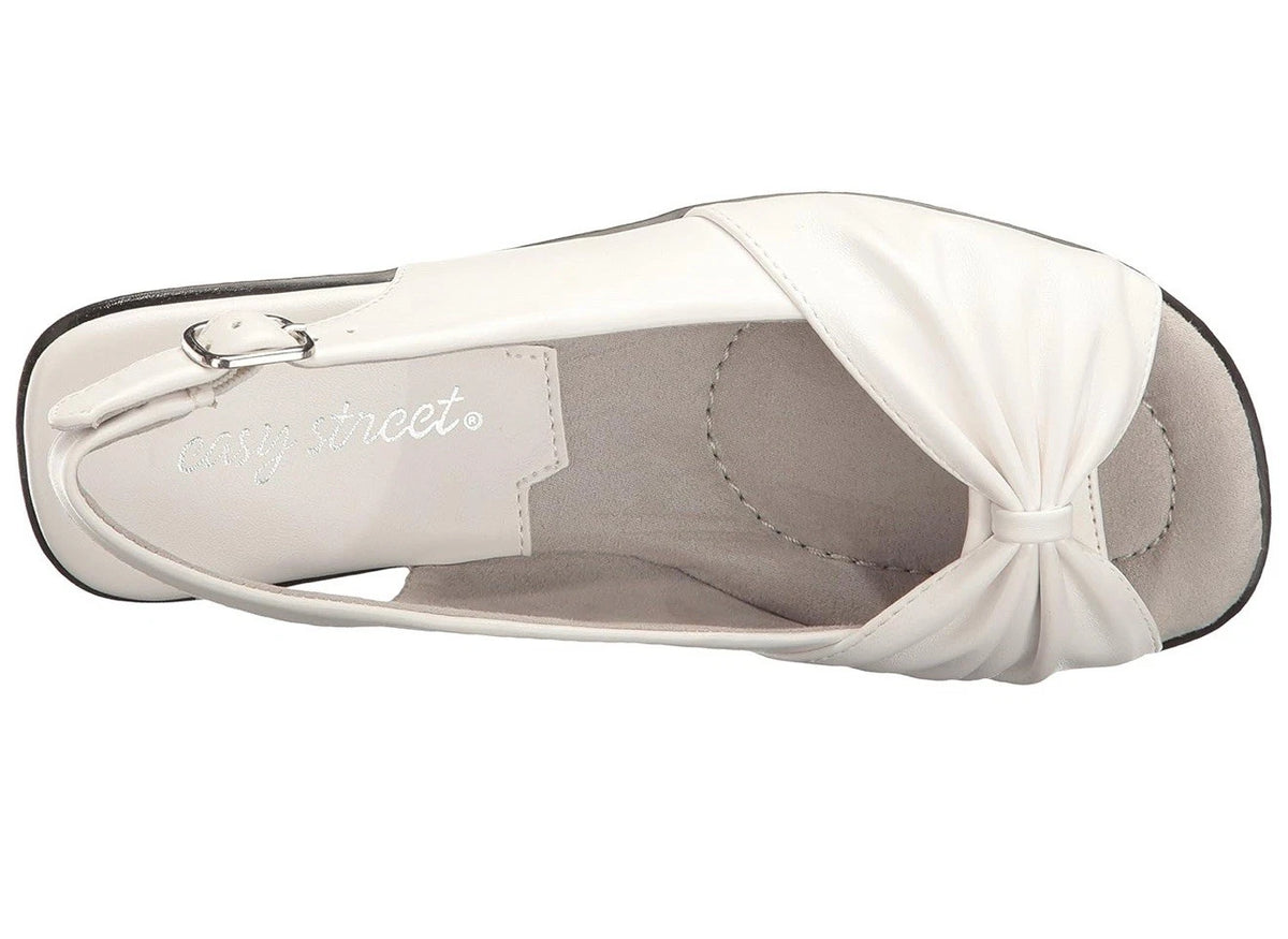 Easy Street womens size 11 M Fantasia healed sandals white 1.25” heel