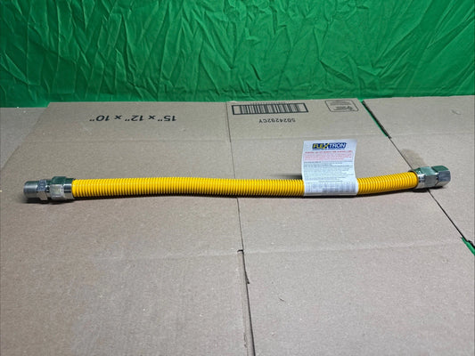 Flextron FTGC-YC34-24P 24 Inch Flexible Epoxy Coated High BTU Gas Line Connector