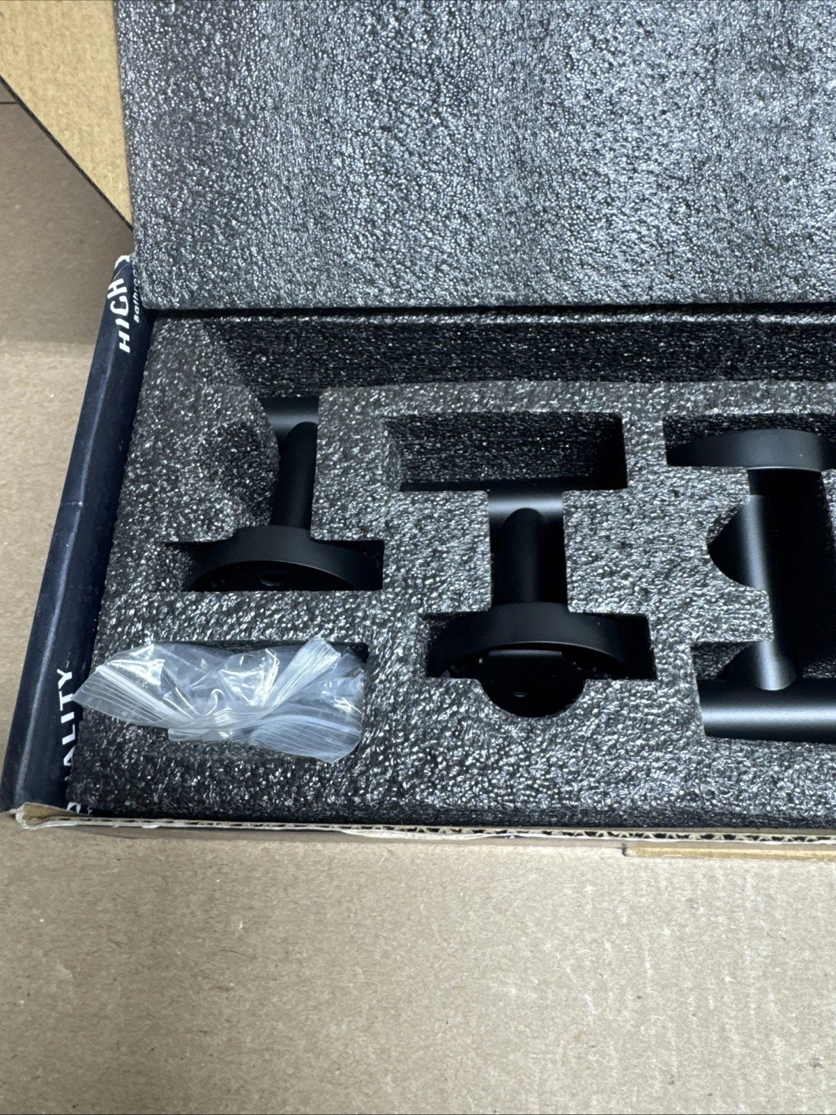 Aitinkan 3 PIece Bath Hardware Set Towel Holder Kit Matte Black Finish ATK-203