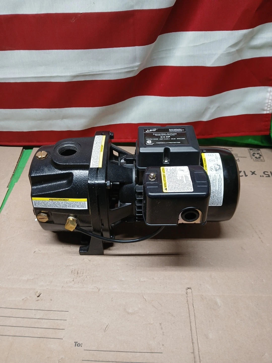 LEO 3/4 HP 115/230-Volt Cast Iron Convertible Jet Pump CJE075