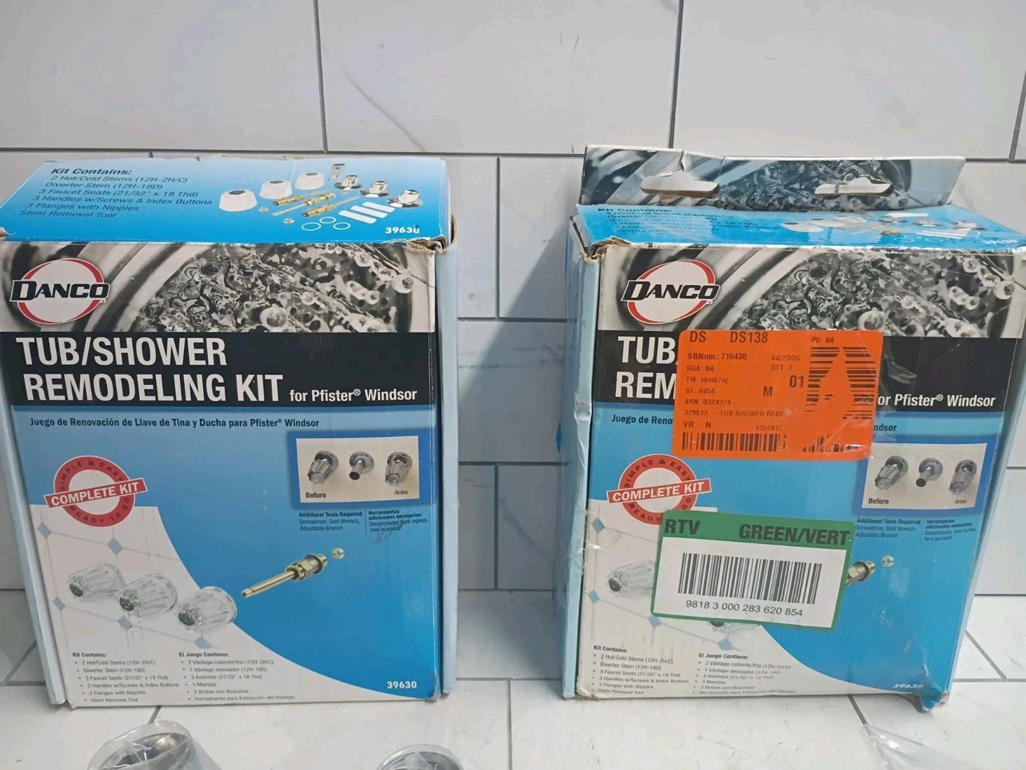 2pk Danco 39630 Tub Shower Rebuild Kit For Pfister. OPEN BOX Complete