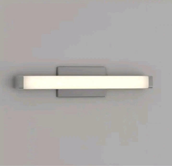 4pk Contemporary Square 3K LED Vanity Light, 2-Foot, Brushed Nickel, 24-Inch OB