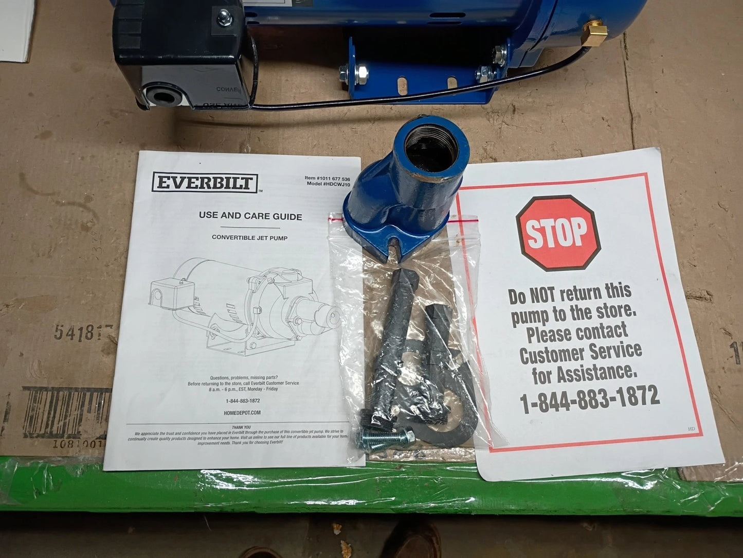 Everbilt HDXWJ10 1HP Professional Convertible Jet Pump OPEN BOX READ DESCRIPTION