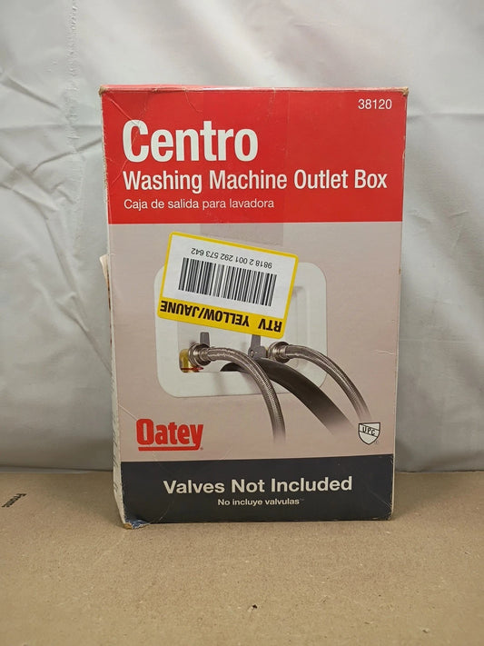 Oatey 38120 Centro Washing Machine Outlet Box Face Plate Brackets Fittings White