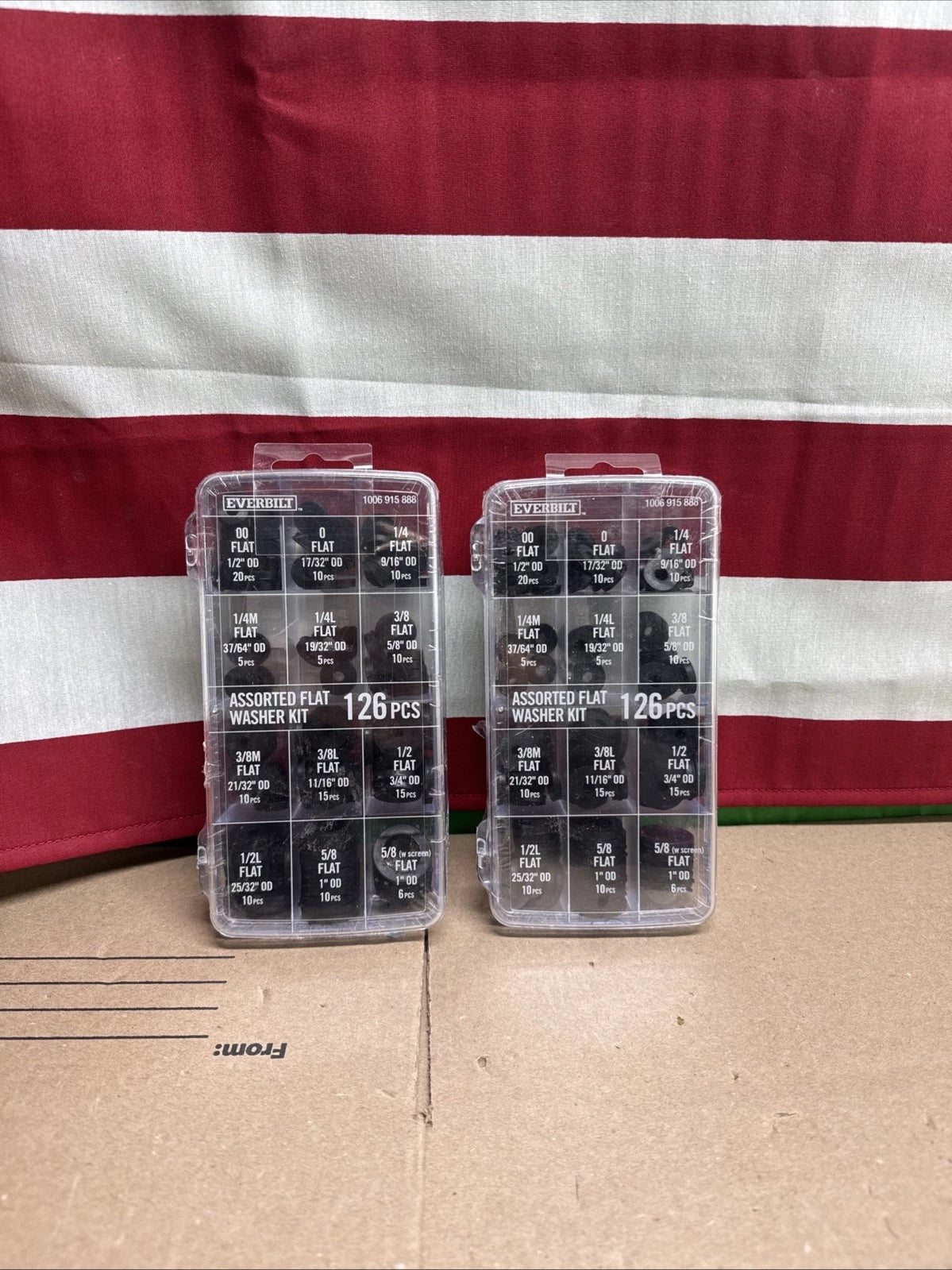 2PK Everbilt Flat Rubber Washer Pro Assortment Kit (126-Pieces)
