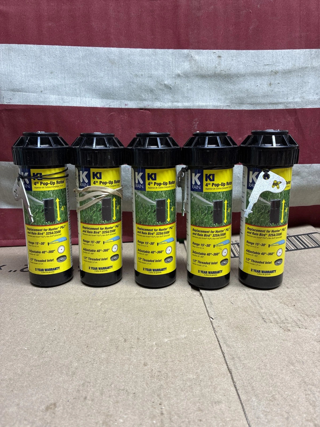 5-PK K Rain 31031 K1 4 in. H Adjustable Pop-Up Rotor OPEN BOX