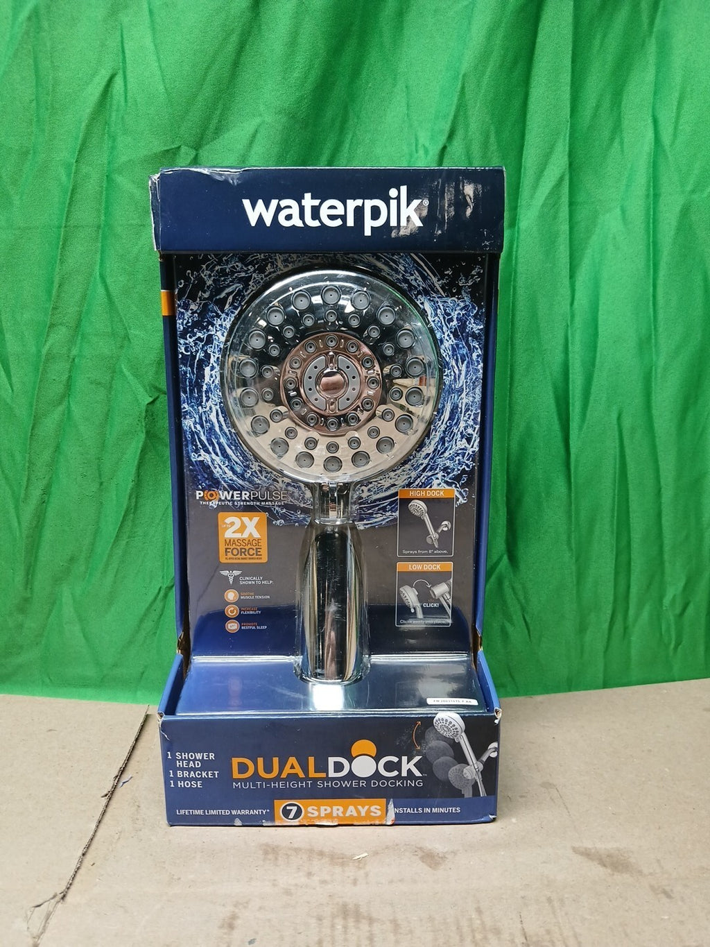NOB Dualdock Multi-height 7spray wallmount handheld showerhead..