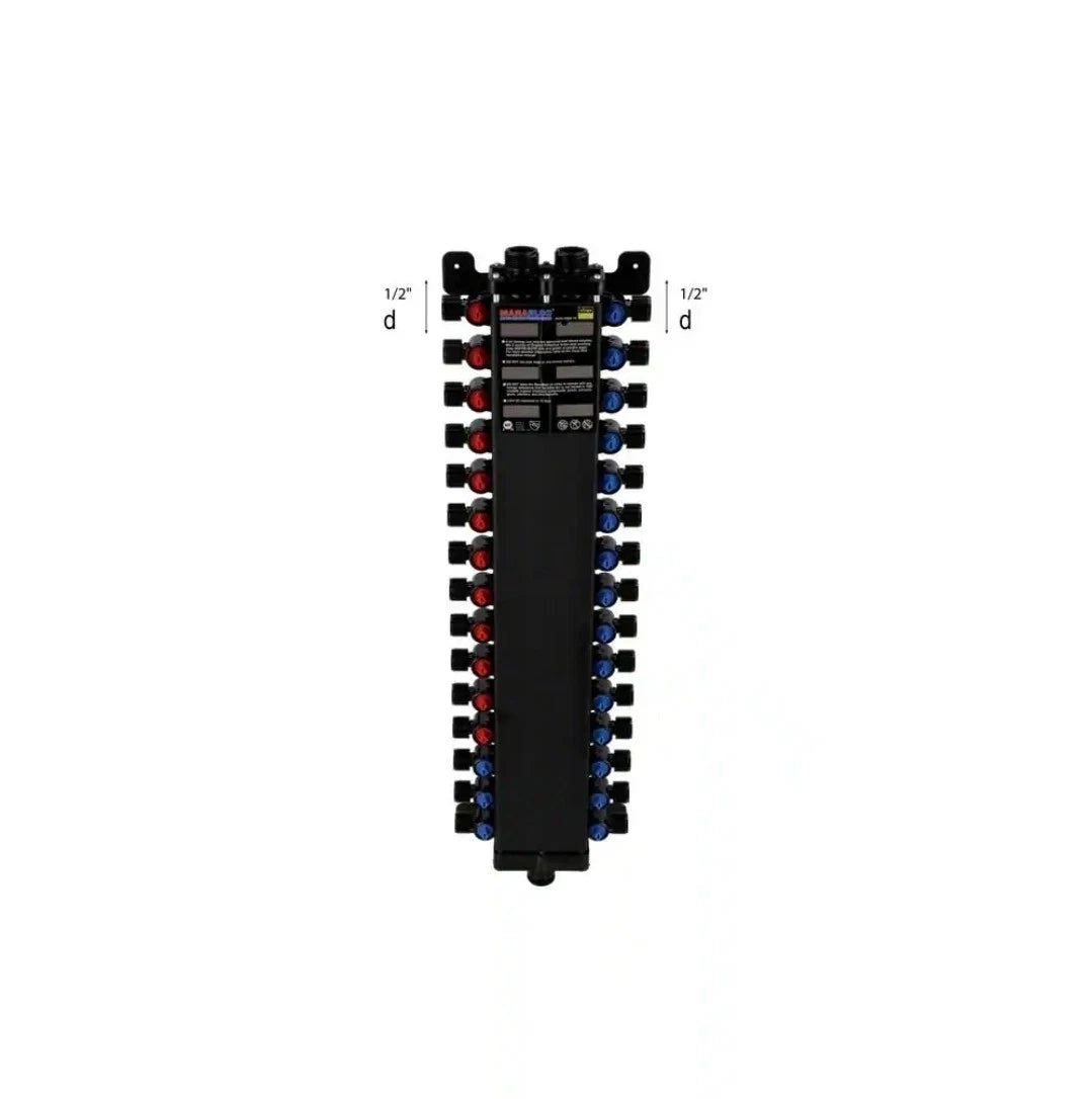 Viega 49625 Manabloc 1/2 in Press x 30 port Polysulfone Manifold 12 Hot 18 Cold