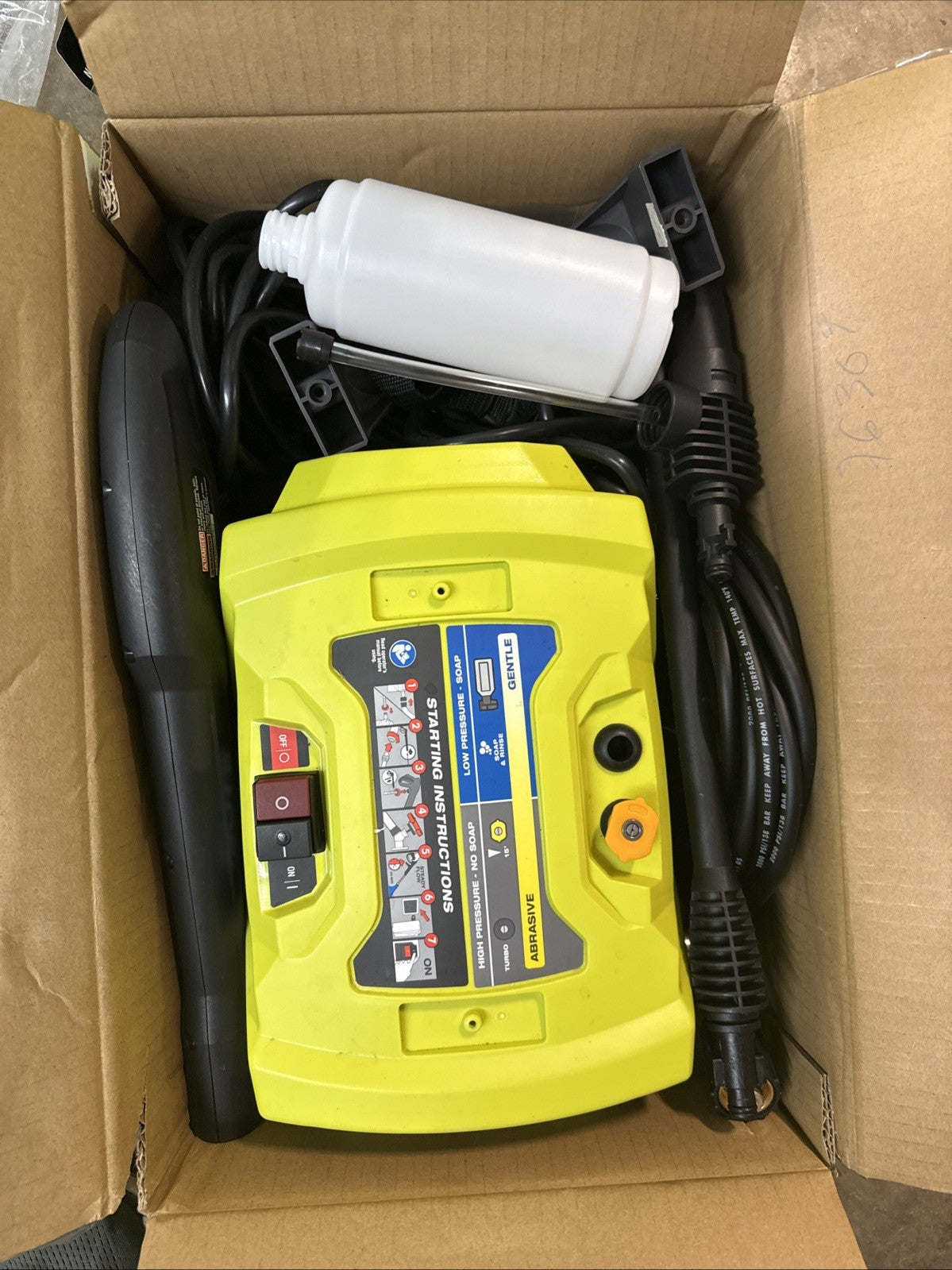 Ryobi 1800 PSI 1.2 GPM Cold Water Electric Pressure Washer RY141802 EXCELLENTCND