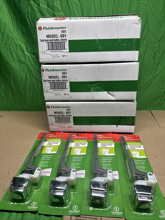 12 Fluidmaster 691 Chrome Plastic Adjustable Replacement Flush Lever Push Button