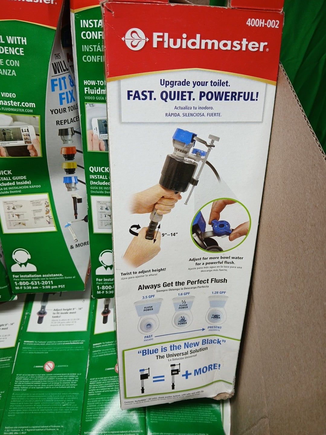 LOT OF 8 Fluidmaster 400H-002 Performax Universal Toilet Fill Valve.