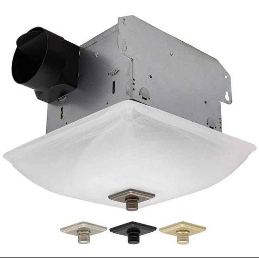 LIFT BRIDGE KITCHEN & BATH Decorative Square 70CFM Ceiling Bathroom Exhaust Fan