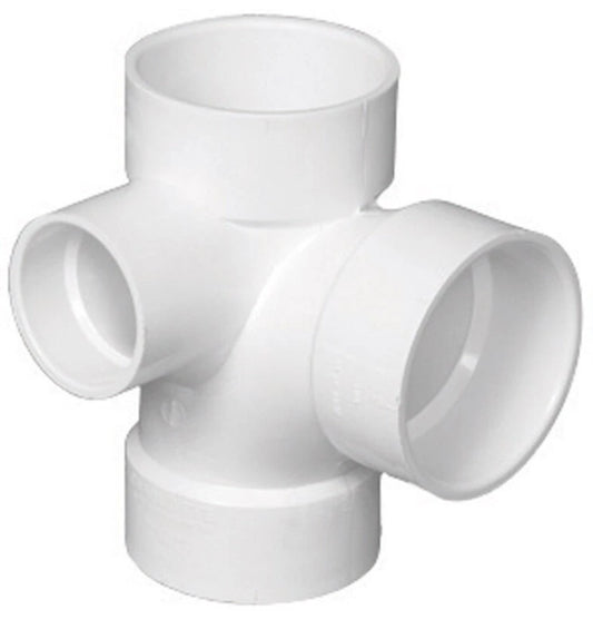 CHARLOTTE PIPE 3 x 3 x 3 x 2 DWV SANIT TEE W/LEFT SI DWV (DRAIN, WASTE AND VENT)