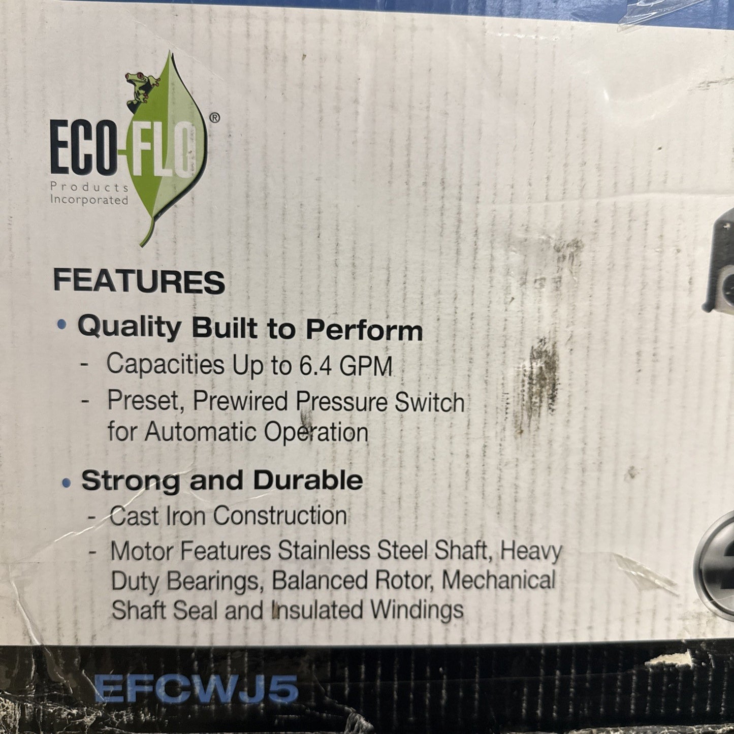 1/2 HP Convertible Deep Well Jet Pump See Pictures Small Dent Back Cover Tested