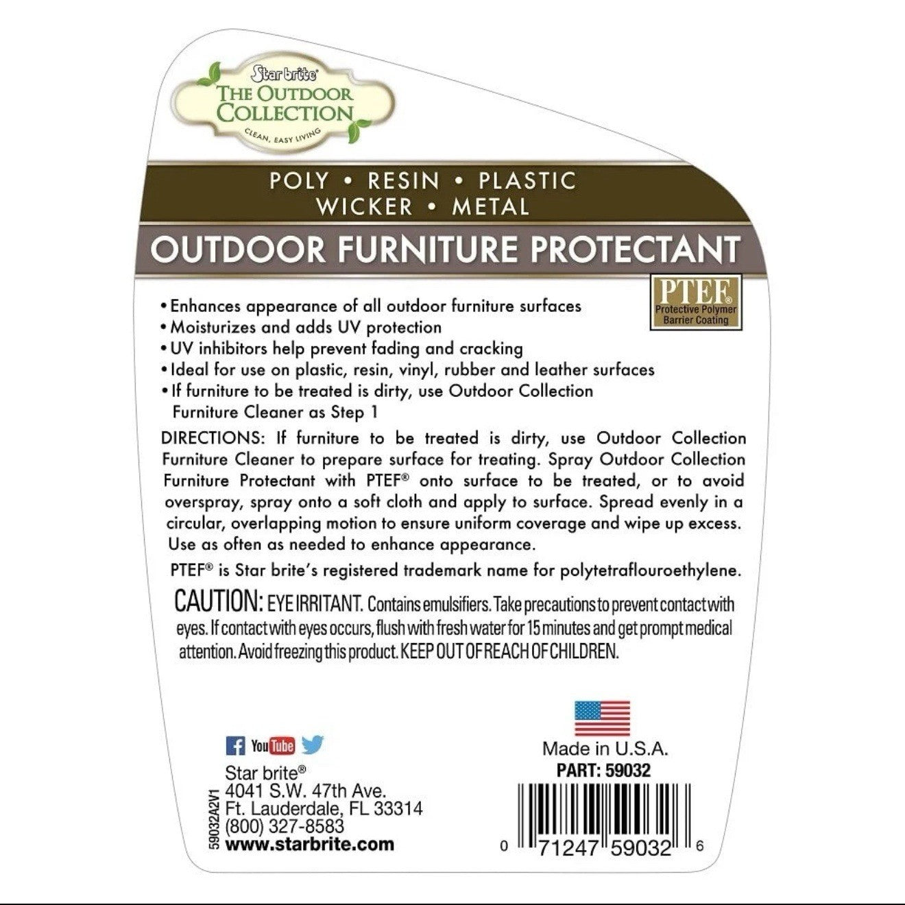 Star brite 59032 Outdoor Furniture Protectant Spray, 32 oz.