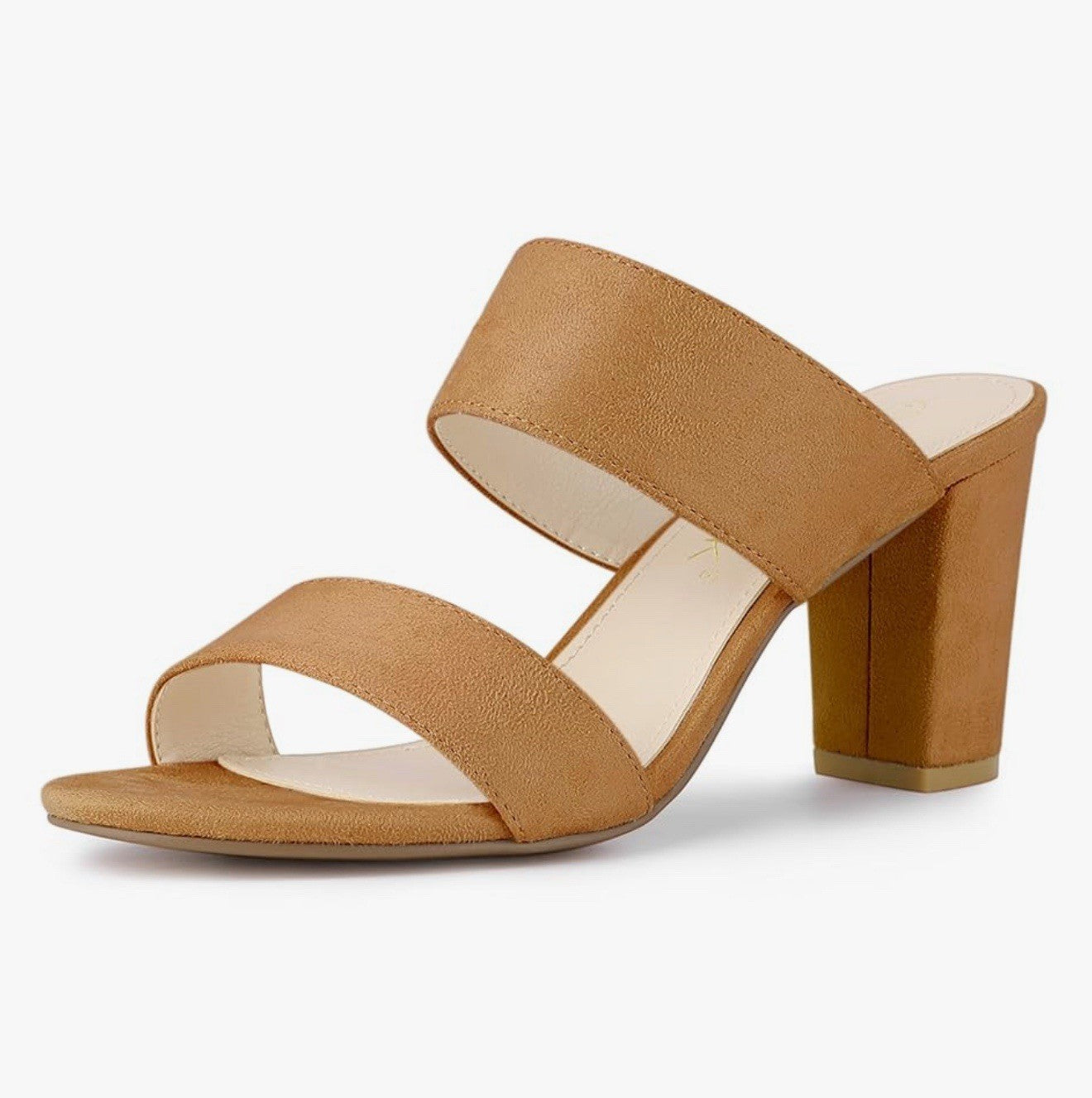 Allegra K women’s 8.5 Open Toe block heel slide sandals